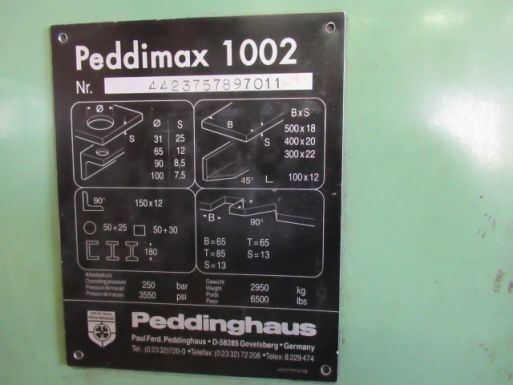 Ironworker Peddinghaus Peddimax 1002 - Punchingmachine